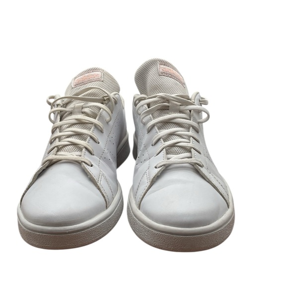 Adidas White Sneakers with Pink Accents size 8.5 - Picture 2 of 10